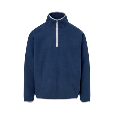 Whisper Fleece™ Polyester Contrast Binding Quarter-Zip Jacket