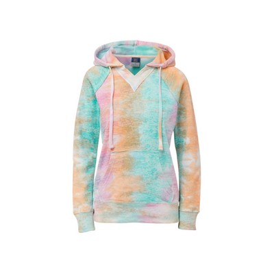 Courtney Women's Classic Fit Burnout V-Notch Hoodie