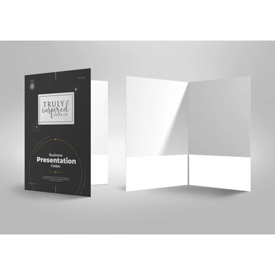9 "x 12" CUSTOM FULL COLOR GLOSS PRINT POCKET FOLDERS WITH BUSINESS CARD SLOT