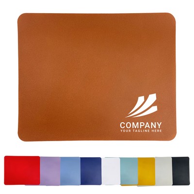 PU Leather Round Mouse Pad