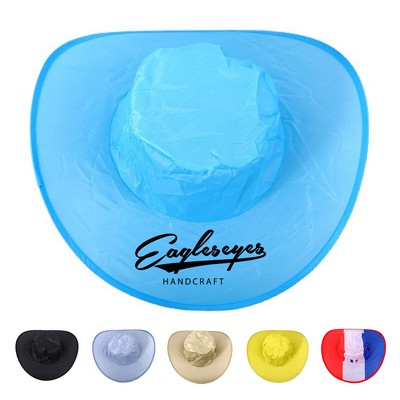 Twist Folding Cowboy Hat with Storage Pouch