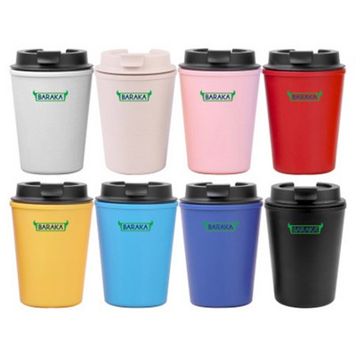 12 Oz. Double Wall Reusable Coffee Cup With Lid