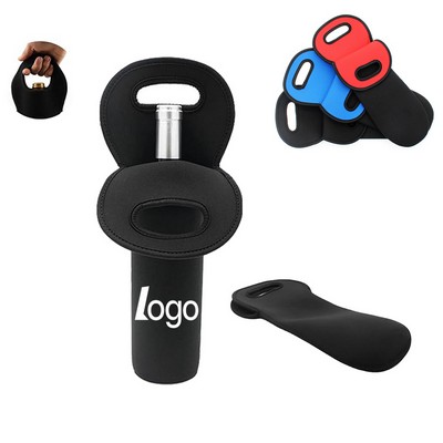 Custom Neoprene Portable Single Wine Tote Bag 5''X14''