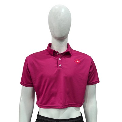 150GSM Mesh Jersey Cropped Sport Polo Shirt