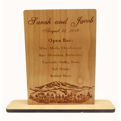 Hardwood Table Signs