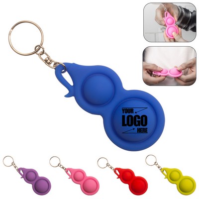Mini Anti Stress Pop It Fidget Toy Keychain