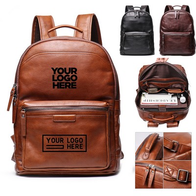 Vintage Top Grain Leather Backpack