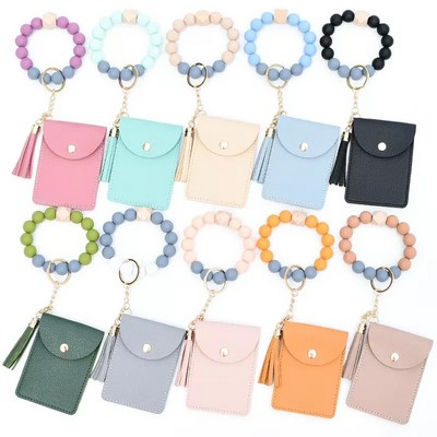 Change Card Bag With Silicone Bead Bracelet