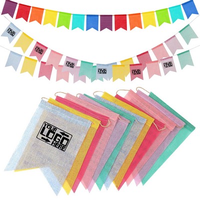 48/56 Flags/36' Imitated Burlap Swallowtail Garland Banner