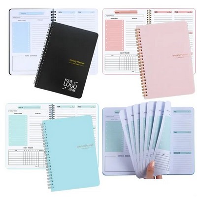Weekly Planners A5 Spiral Binder Notebook Agenda Schedule