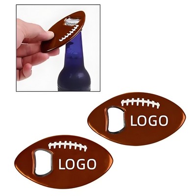 4 1/10" ABS Football Bottle Opener W/ Fridge Magnet