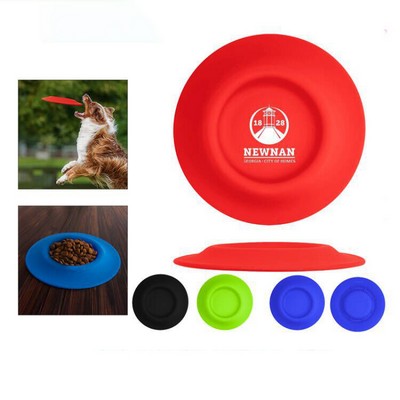 Silicone Pet Bowl & Flying Disc
