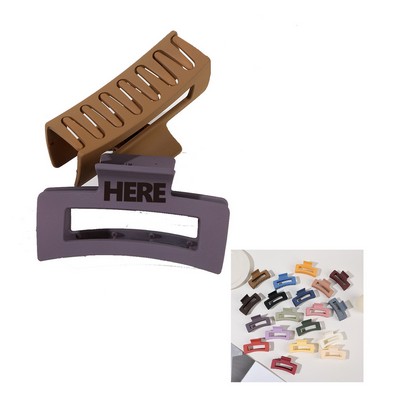 Square Hair Clips with Geometric Design