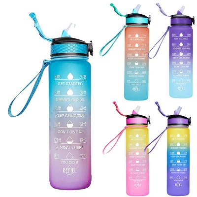 32oz Sports Water Bottle with Straw
