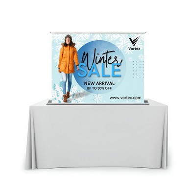 Silverstep Tabletop 48'' Retractable Banner Stand - 100% Sustainable Recycled (Graphic only)