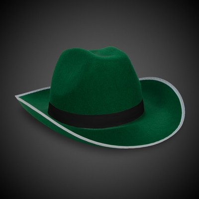 Green Cowboy Hat with Black Band(Imprinted)