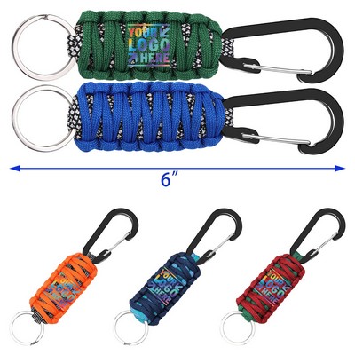 Keychain with Carabiner Lanyard Clip