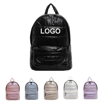 Puffer Padded Backpack w/ Multi Pocket