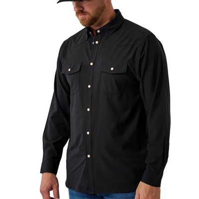 BURLEBO Long Sleeve Performance Western Shirt