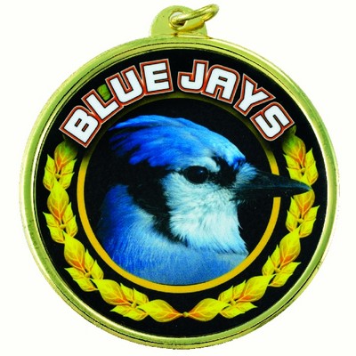 2 ¼" TM Series Academic Medal w/Blue Jays Mascot Mylar Insert