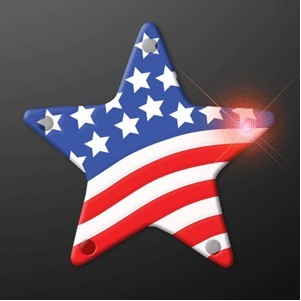 USA American Flag Star Flashing Pin - BLANK