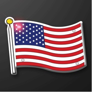 USA Flag Flashing pin - BLANK