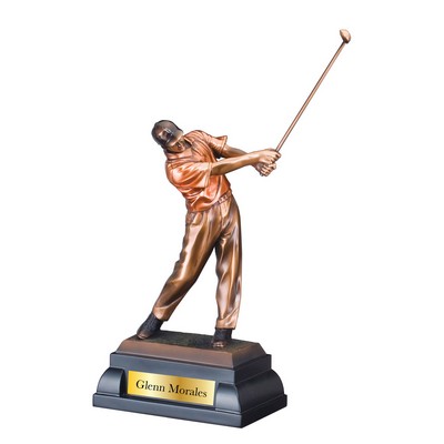 Bronze Resin Golfer Trophy (12")