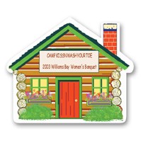 USA Made Premium UV Window Micro-Suction Cling Decal (2.125"x2.5") House Shape