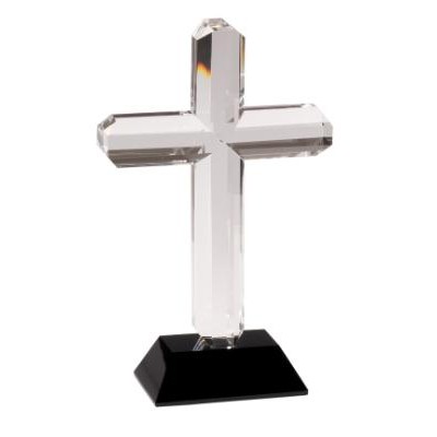 Premier Crystal Cross on Black Crystal Base, 8-1/2"