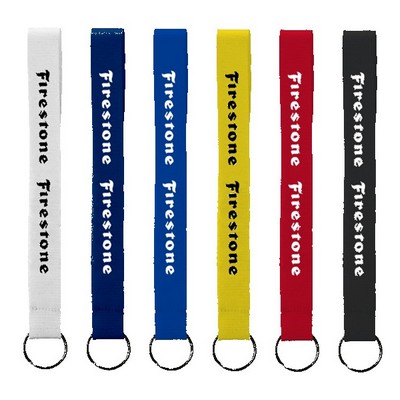 3/4" Sewn Polyester wrist Keychain with Metal Split-Ring
