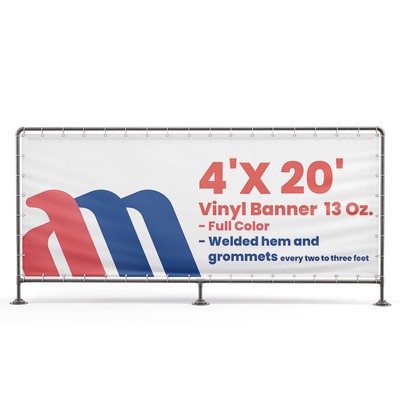 Banner 4'x20' Vinyl 13 Oz. Full Color