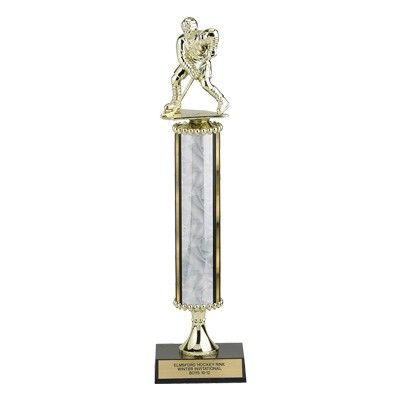 12" Silver Moonbeam Stemmed Single Column Trophy