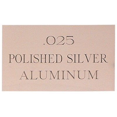 Polished Silver Aluminum Engraving Sheet Stock (12"x24")