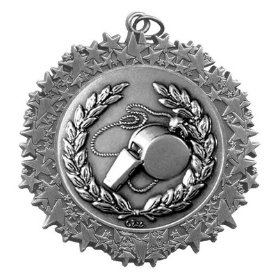 Stock Star Border 2 3/4" Medal- Whistle