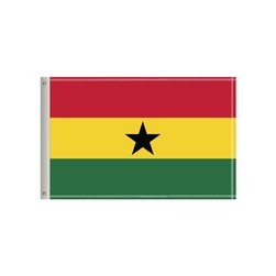 72"W x 36"H National Flag, Ghana, Single-Sided