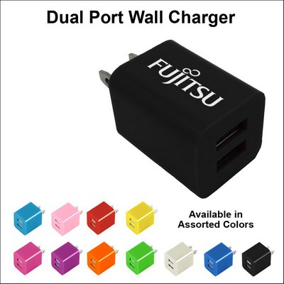 Dual USB 2 Port Wall Charger Black No Extra Tariff