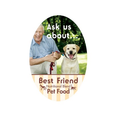 Double-Sided Window Decal | Custom | Die Cut Shape | Poly | Perm Adh | Full Color | 57 to 73 Sq