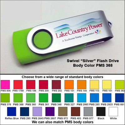 Swivel Flash Drive - 1 GB Memory - Body PMS 368