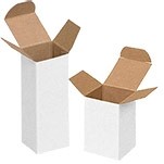 White Reverse Tuck 1 Piece Gift Box (4.25"x1.25"x4.25")