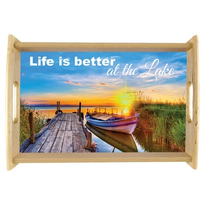 Unisub Natural Serving Tray with Sublimatable Insert