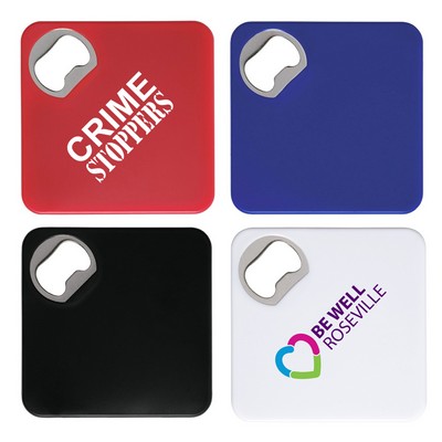 Square Bottle Opener Coaster