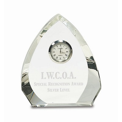 5 1/2" Clear Crystal Arch with Clock