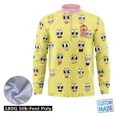 Unisex & Kids' Sublimation 180G Silk-Feel Quarter Zip