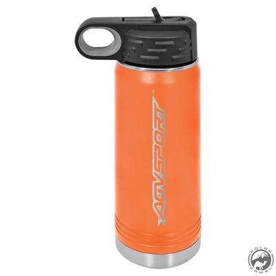 Powder Coated Orange Travel Water Bottle