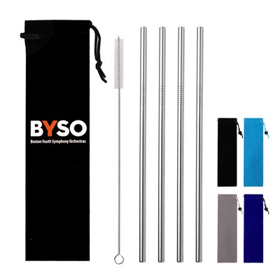 Straight Stainless Steel Straw Kit
