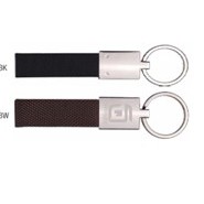 Metal Key Chain In Shiny Nickel Finish