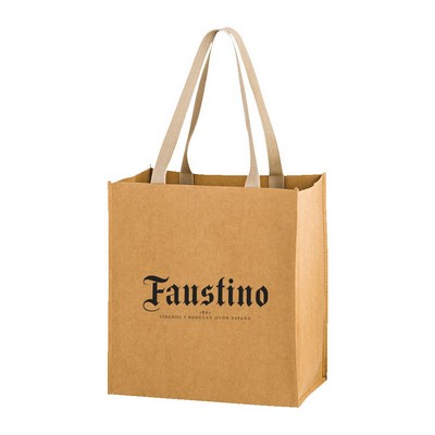 4-Bottle Washable Kraft Wine Tote