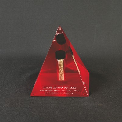 Lucite Pyramid Award - For Embedment Only (5"x5")