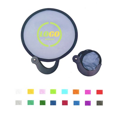 Custom Polyester Folding Fan MOQ 100pcs