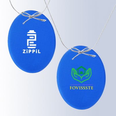 Blue Oval Ornament